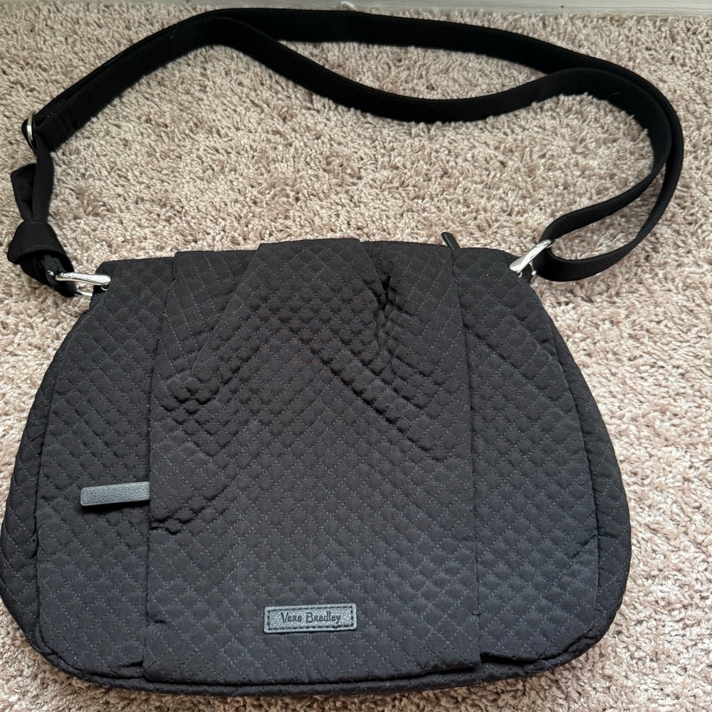 Vera Bradley Black Hadley On the Go Crossbody